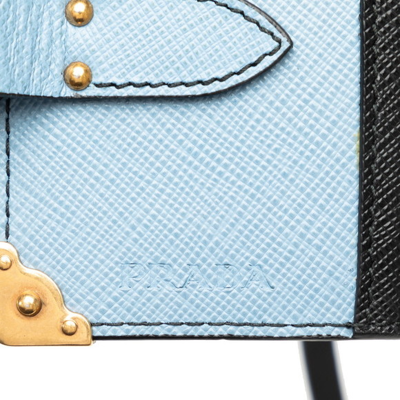 PRADA Studded Bag Charm Type Book Motif Memo Pad Light Blue - Picture 6 of 9